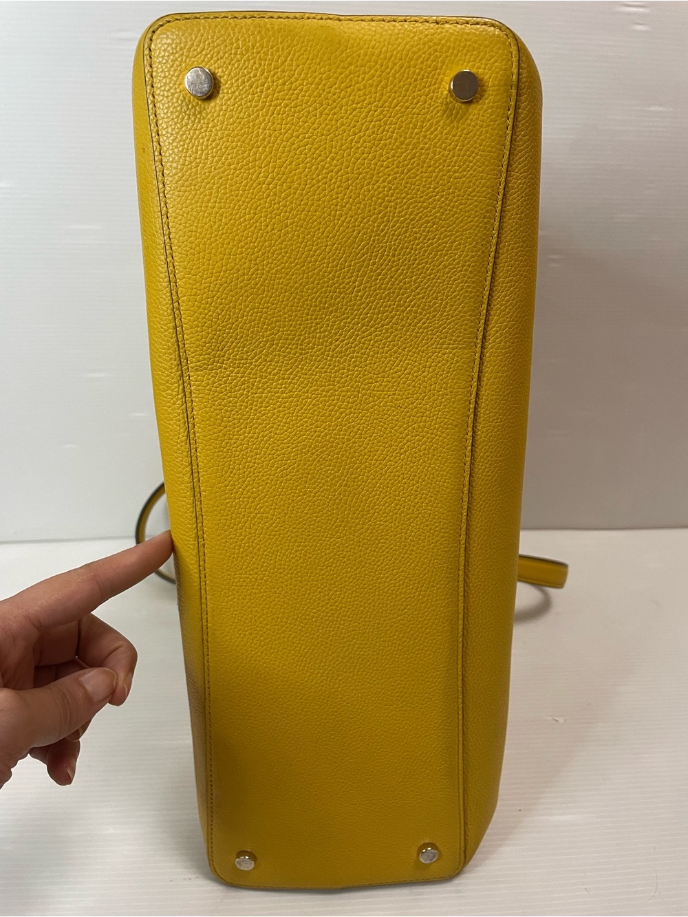 Kate Spade New York Jordyn medium chain handle tote Sunflower Yellow - Picture 13 of 13